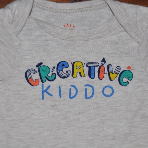 New CAT & JACK Creative Kiddo S/S Bodysuit - Picture 3 of 4